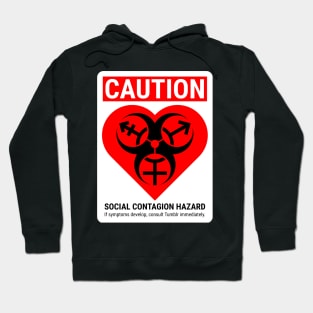 social contagion (trans biohazard heart) Hoodie